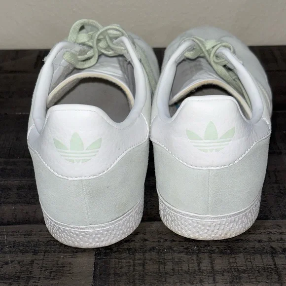 adidas Gazelle Women's Sneakers in White and Mint - Picture 8 of 11